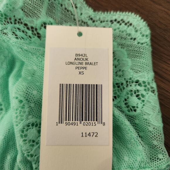 Eberjey Longline Lace Bralette Mint XS NWT - Picture 3 of 4
